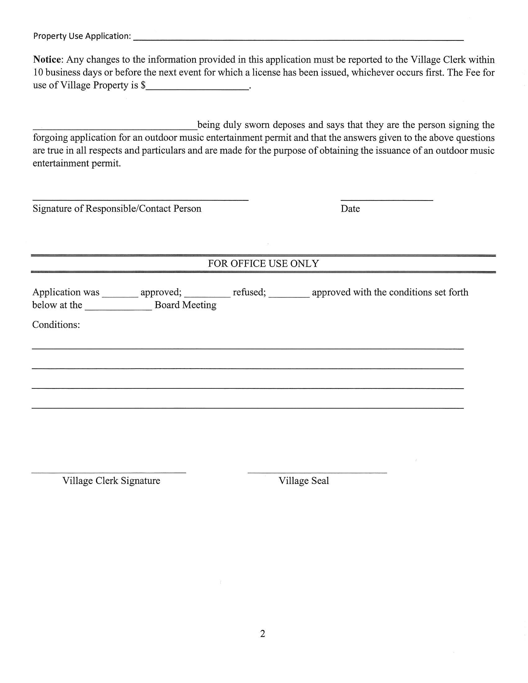Property Use Form Pg 2